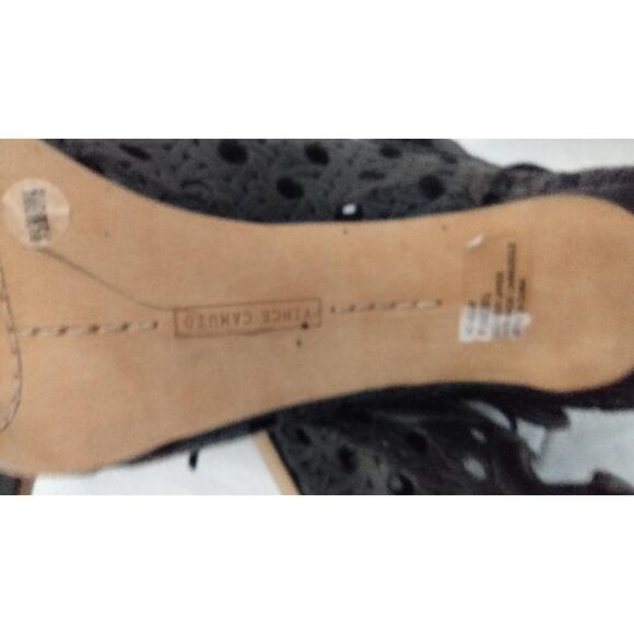 Vince Camuto Shoes Womens Size 9.5 Lace Up Heels VC-Jillie Cutout Leather - Picture 6 of 7